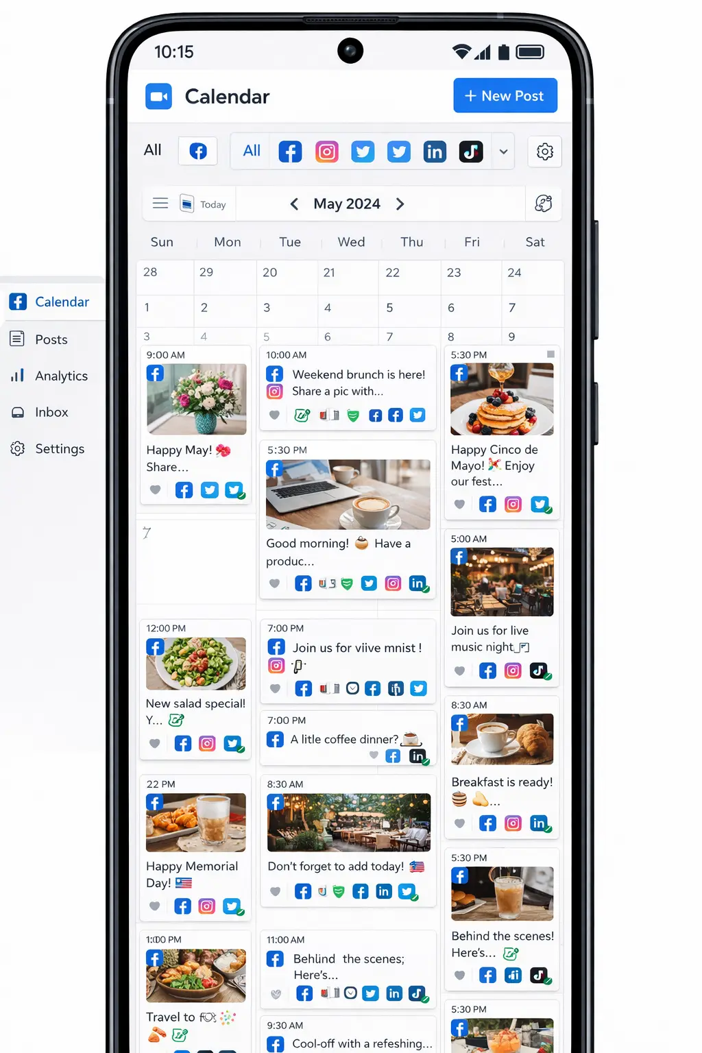 Social media content planning and editorial calendar