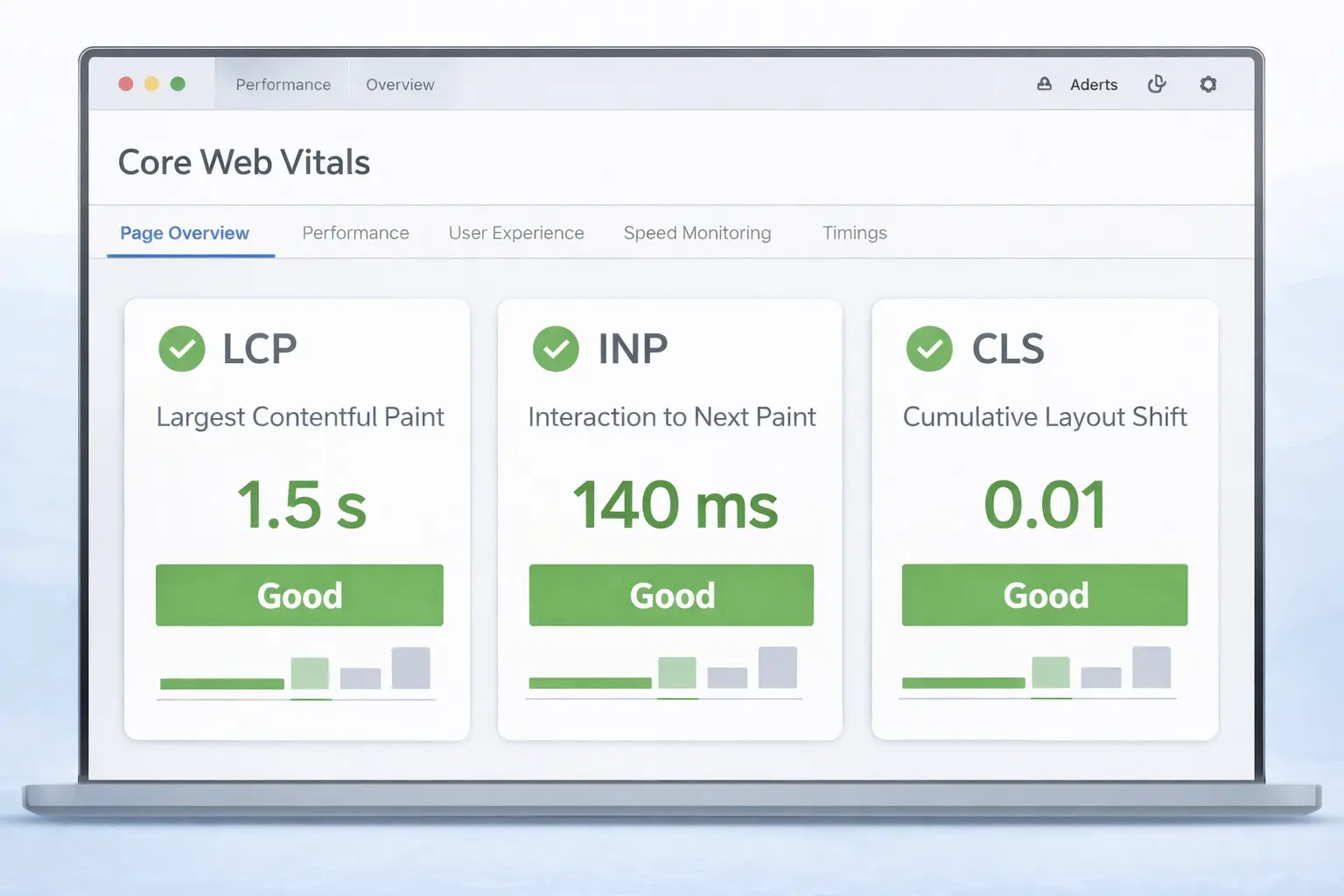 Technical SEO audit dashboard showing site health metrics