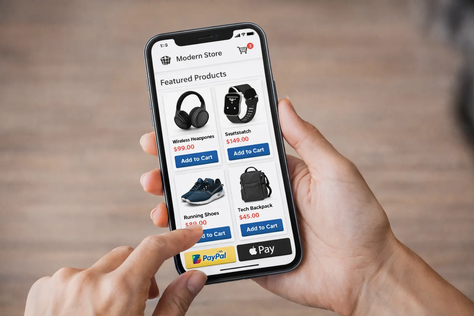 Mobile shopping experience with personalized product recommendations