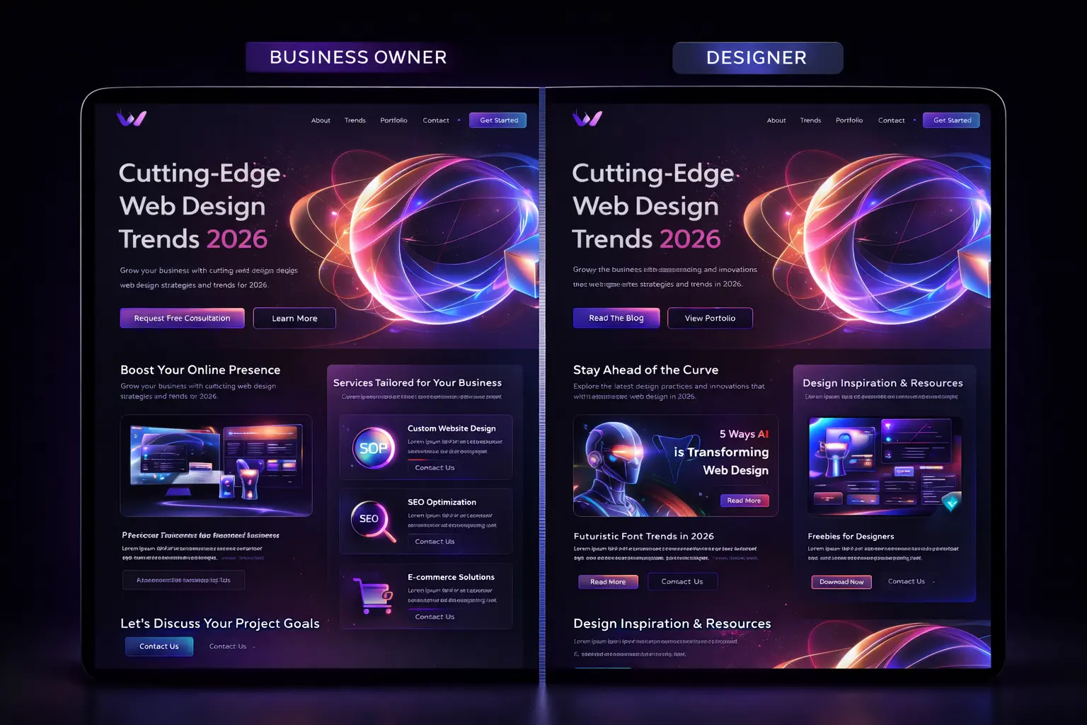 AI-powered design tools creating personalized web experiences